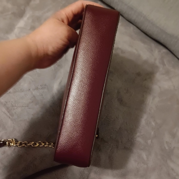 MK Burgundy Saffiano Leather Crossbody - Picture 9 of 12